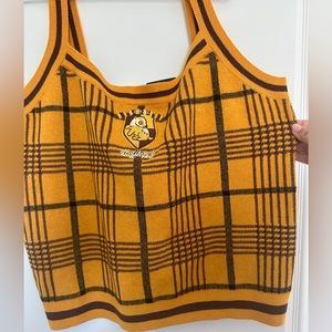 NWT Harry Potter Hufflepuff Plaid Knit Tank Top Exclusive‎